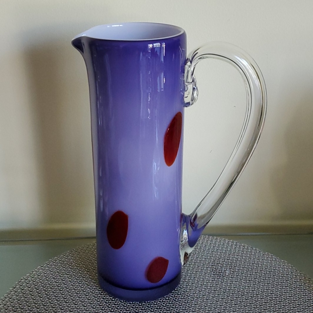 Gorgeous Designs Glass Pitcher Blue Purple